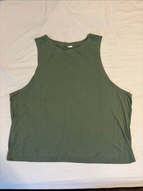 avocado brand Olive Green Muscle Tank Crop Top